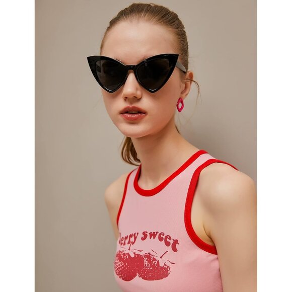 Retro Cat Eye Sunglasses Women UV400 Protection Fashion Vintage Cool - Picture 6 of 7